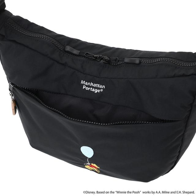 マンハッタンポーテージ くまのプーさん ディズニーコラボ ショルダーバッグ 斜めがけ Manhattan Portage DUET SHOULDER BAG NYLON TUSSAH QUILL 25 / POOH ムーンバッグ MP2409TSPH25