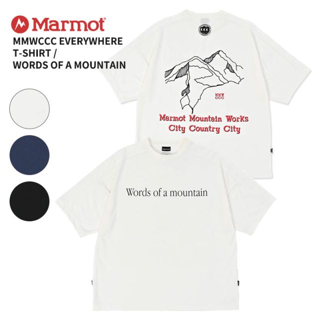 マーモット コラボ メンズ 半袖Tシャツ MMWCCC エブリウェアTシャツ ワードオブマウンテン mtss25mst311cc