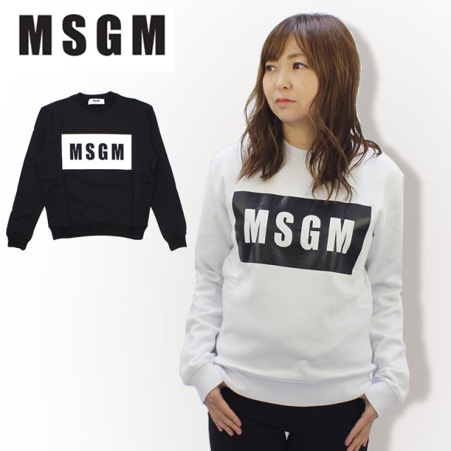 エムエスジーエム Tシャツ MSGM PANEL/SWEAT SHIRT クルー スウェット トレーナー トップス 女性 レディース 2741mdm96