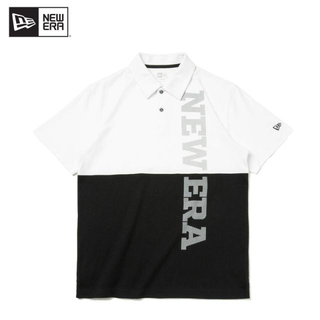 ニューエラ NEW ERA 半袖 ポロシャツ Color Block White Black ゴルフ 半袖 男性 13516935