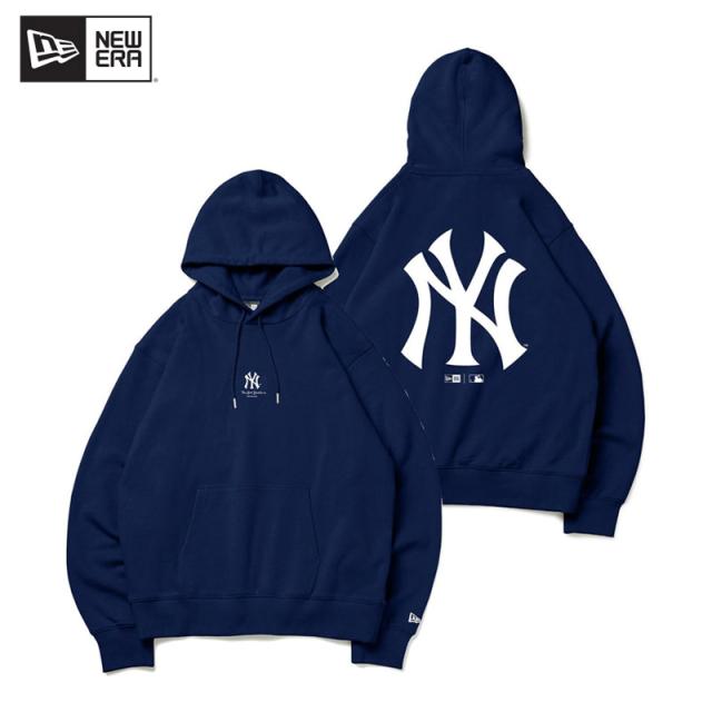 ニューエラ NEW ERA 裏毛 スウェット プルオーバーフーディー MLB Apparel ニューヨーク・ヤンキース ネイビー ユニセックス メンズ レディース 13755287