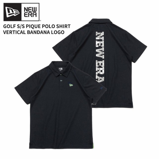 ニュー エラ NEW ERA 半袖 鹿の子 ポロシャツ Vertical Bandana Logo ゴルフ ポロシャツ トップス メンズ [AA]