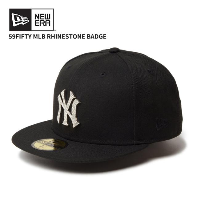 ニューエラ キャップ NEW ERA 59FIFTY MLB Rhinestone Badge ニューヨーク・ヤンキース ブラック 帽子 CAP 14307658の通販は