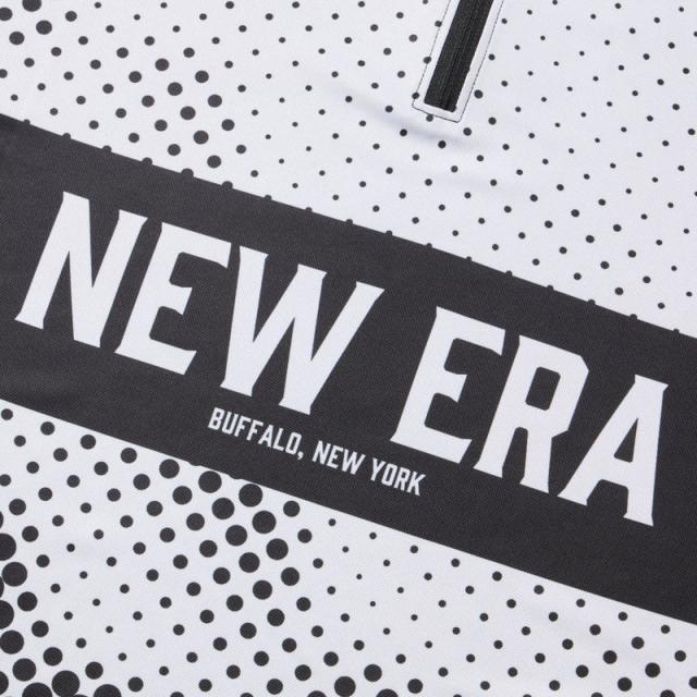 ニューエラ メンズ ゴルフウエア 長袖ポロシャツ NEW ERA 長袖 ハーフジップ ポロシャツ ブラック ゴルフ カットソー トップス 14669874_3