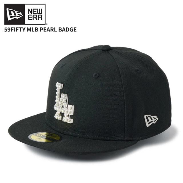 ニューエラ メンズ キャップ レディース 帽子 NEW ERA 59FIFTY MLB パール バッジ Pearl Badge ドジャース ブラック CAP 14745166