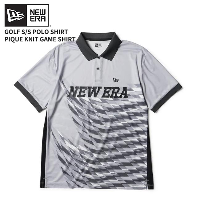 ニューエラ ゴルフウエア 半袖 ポロシャツ メンズ NEW ERA 半袖 ポロシャツ 鹿の子 Game Shirt グレー 春 夏 14859915