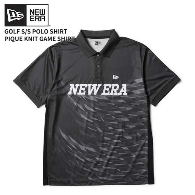 ニューエラ ゴルフウエア 半袖 ポロシャツ メンズ NEW ERA 半袖 ポロシャツ 鹿の子 Game Shirt ブラック 春 夏 14859916