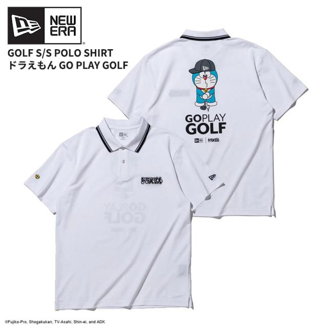 ニューエラ ゴルフウエア 半袖 ポロシャツ メンズ NEW ERA 半袖 鹿の子 ポロシャツ ドラえもん GO PLAY GOLF ホワイト メンズ 春 夏 S M L XL 14935370