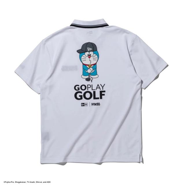 ニューエラ ゴルフウエア 半袖 ポロシャツ メンズ NEW ERA 半袖 鹿の子 ポロシャツ ドラえもん GO PLAY GOLF ホワイト メンズ 春 夏 S M L XL 14935370_2