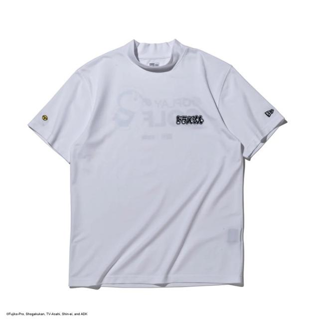ニューエラ 半袖Tシャツ モックネック 半袖Tシャツ NEW ERA 半袖 鹿の子 ミッドネック Tシャツ ドラえもん ホワイト 白 ゴルフ カットソー トップス 14935372_1