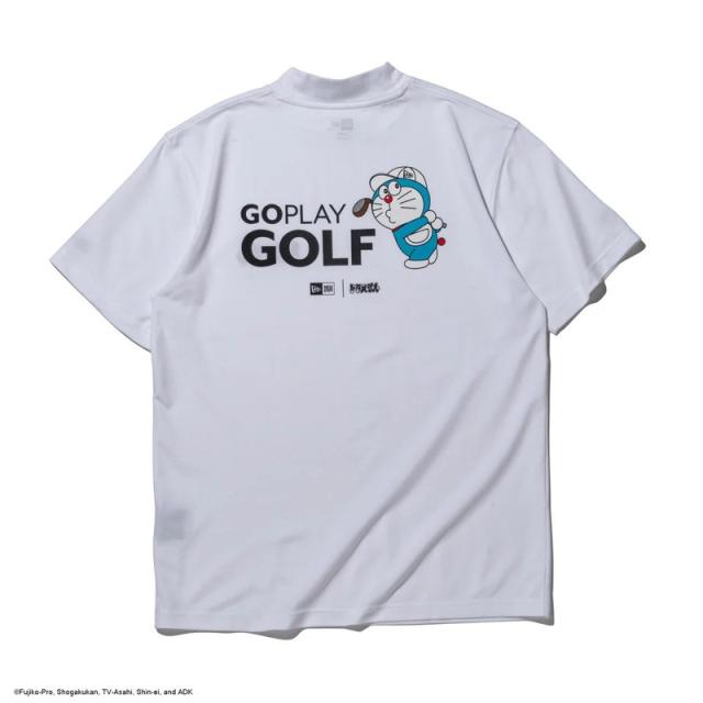 ニューエラ 半袖Tシャツ モックネック 半袖Tシャツ NEW ERA 半袖 鹿の子 ミッドネック Tシャツ ドラえもん ホワイト 白 ゴルフ カットソー トップス 14935372_2