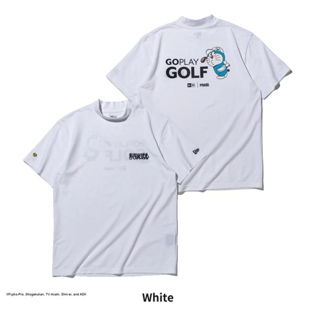 ニューエラ 半袖Tシャツ モックネック 半袖Tシャツ NEW ERA 半袖 鹿の子 ミッドネック Tシャツ ドラえもん ホワイト 白 ゴルフ カットソー トップス 14935372_9