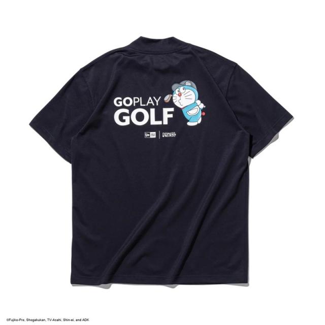 ニューエラ 半袖Tシャツ モックネック 半袖Tシャツ NEW ERA 半袖 鹿の子 ミッドネック Tシャツ ドラえもん ネイビー ゴルフ カットソー トップス 14935373_2