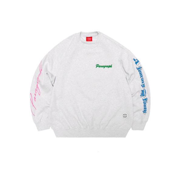 パラグラフ paragraph FIRE FRAME LOGO CREW SWEAT NO.08-009 クルー