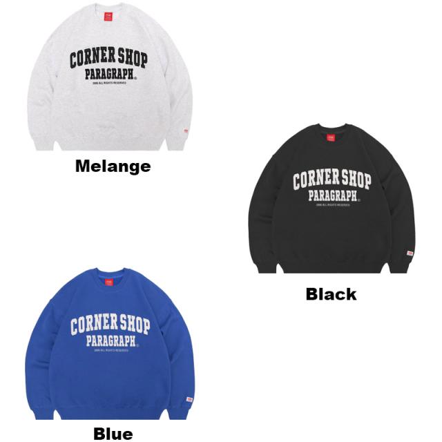 パラグラフ paragraph CORNER SHOP SWEAT NO.08-012 コーナー ショップ クルー スウェット トレーナー メンズ レディース カットソー no-08-012
