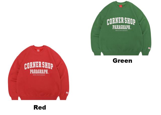パラグラフ paragraph CORNER SHOP SWEAT NO.08-012 コーナー ショップ クルー スウェット トレーナー メンズ レディース カットソー no-08-012