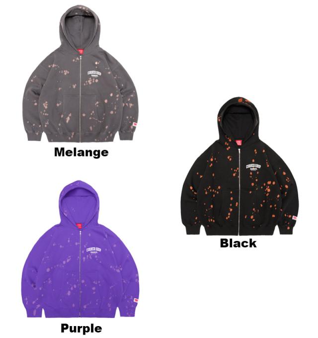 パラグラフ paragraph CORNER SHOP BLEACH PAINT ZIP-UP HOODIE NO.08