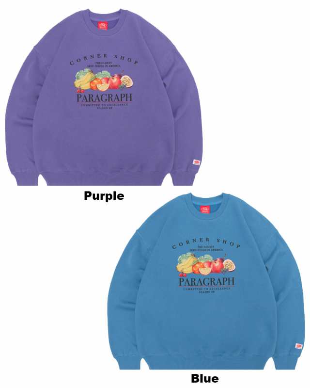 パラグラフ paragraph FRUIT LOGO CREW SWEAT NO.08-028