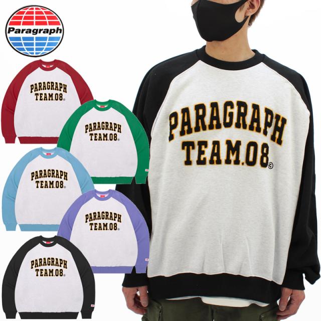 パラグラフ paragraph TEAM08 RAGLAN SWEAT NO.08-042 チーム08