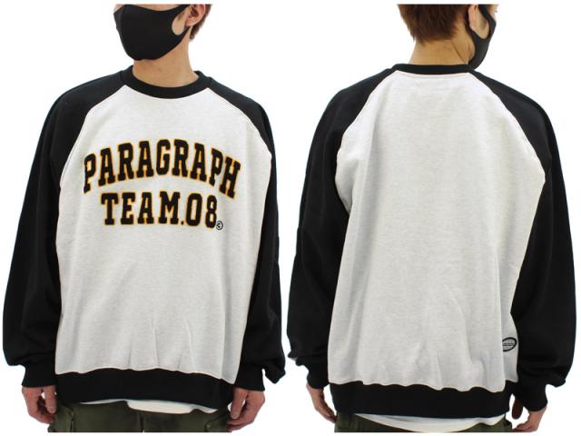 パラグラフ paragraph TEAM08 RAGLAN SWEAT NO.08-042 チーム08