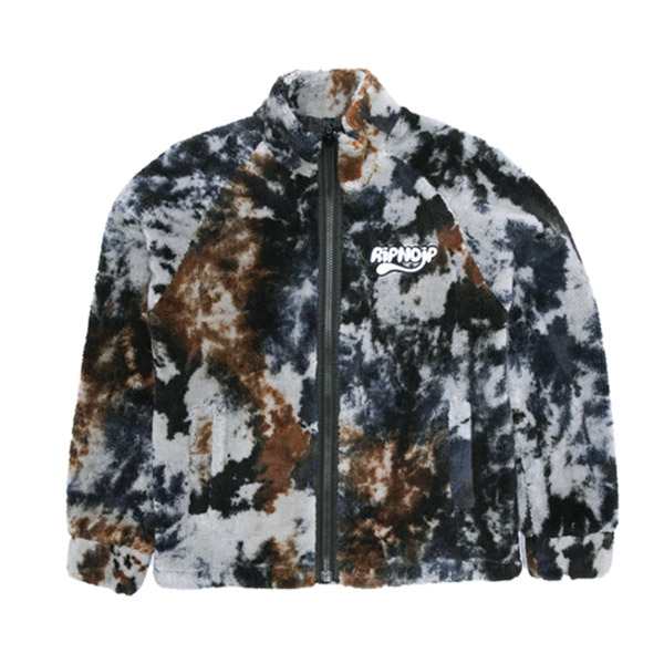 リップンディップ(RIPNDIP) RIPNTAIL Sherpa Jacket Tie Dye シェルパ ...