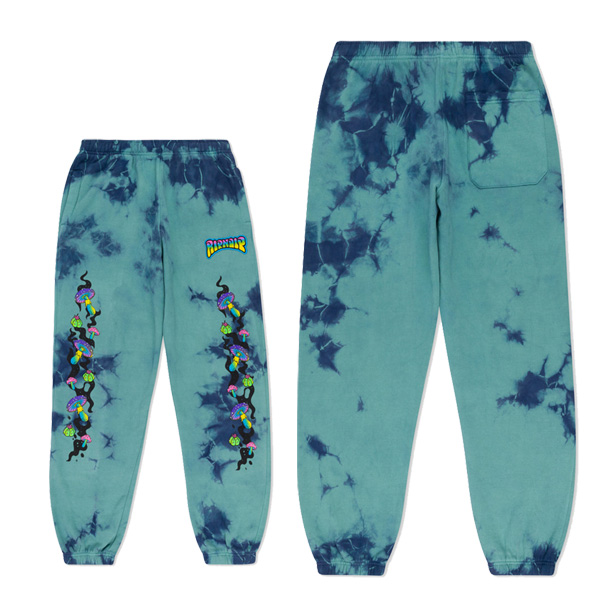 RIPNDIP タイダイ　緑スウェットパンツ リップンディップ RIPNDIP Psychedelic Garden Sweatpants Navy