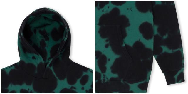 リップンディップ RIPNDIP Ripntail Hoodie Green Black Tie Dye スウェット フード プルオーバー パーカー 男性 メンズ rnd9736_3