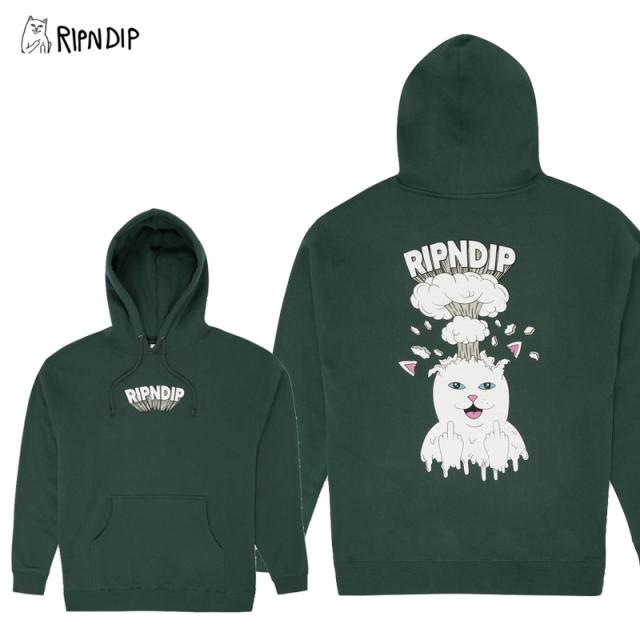リップンディップ RIPNDIP Mind Blown Hoodie Alpine Green