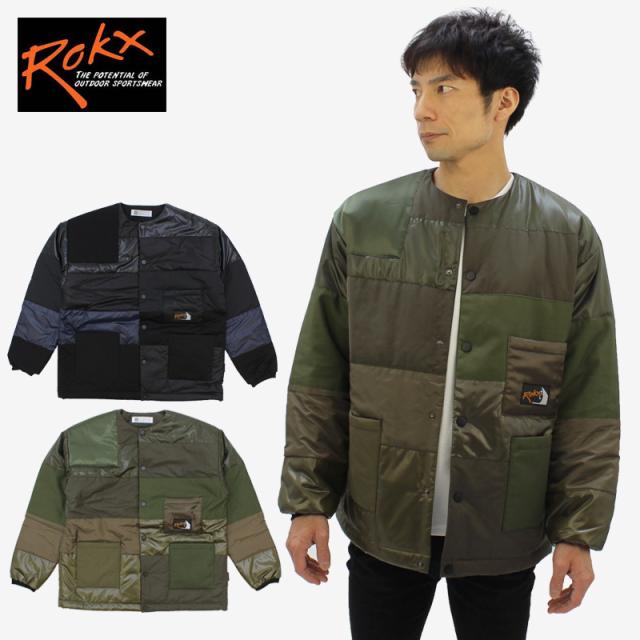 ロックス ROKX PADDING CREWNECK by COSEALS Material Reuse パディング クルーネック by コサエルズ マテリアルリユース 中綿 アウター メンズ 男性 21rx-j6015の通販は 19,250円