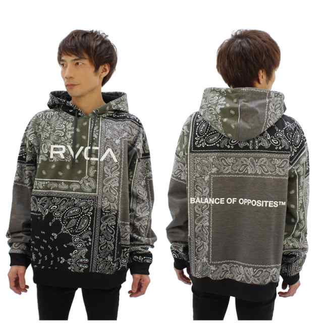 ルーカ(RVCA) PATCHWORK BANDANA HOODIE (bc042-158)メンズ バンダナ柄