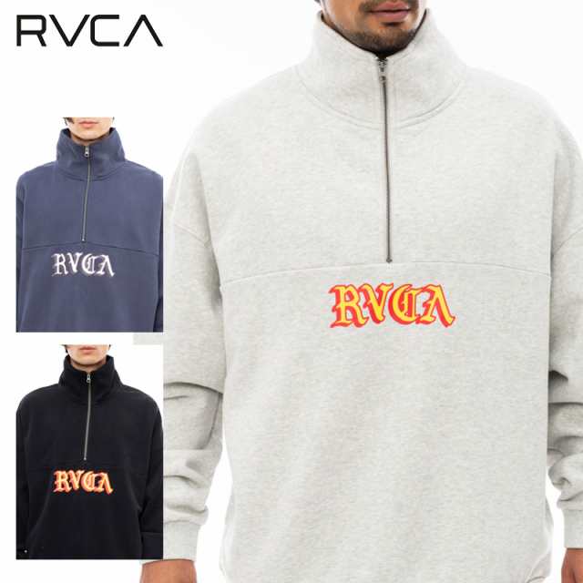 ルーカ RVCA SCRIPT ZIP メンズ スウェット ハーフジップ トレーナー 長袖 BD042-156 男性 [AA]