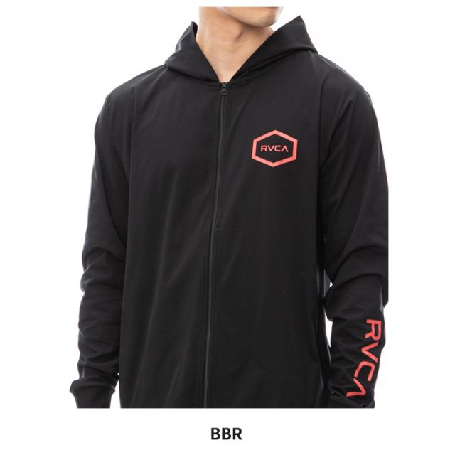 ルーカ RVCA HEX LS SURF HOODIE ラッシュガード フーディー ジップアップ 男性 be041-800