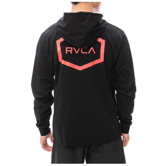 ルーカ RVCA HEX LS SURF HOODIE ラッシュガード フーディー ジップアップ 男性 be041-800