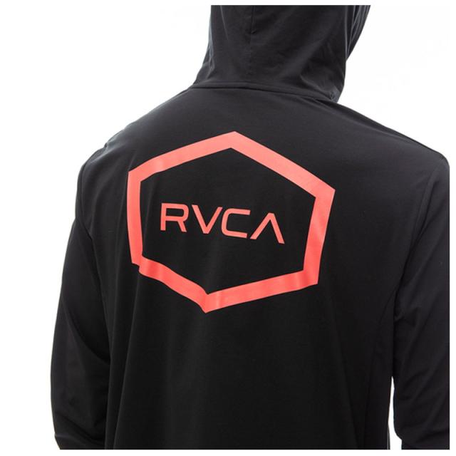 ルーカ RVCA HEX LS SURF HOODIE ラッシュガード フーディー ジップアップ 男性 be041-800