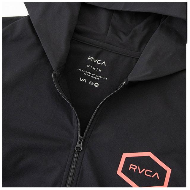 ルーカ RVCA HEX LS SURF HOODIE ラッシュガード フーディー ジップアップ 男性 be041-800