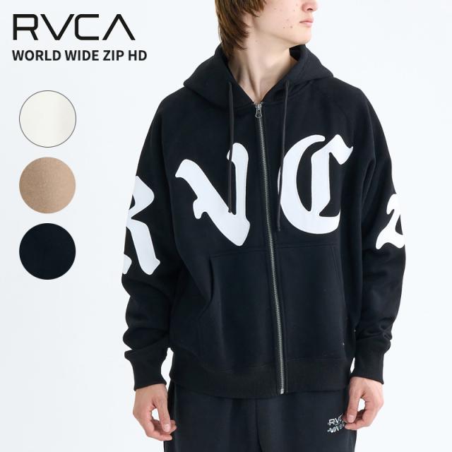 ルーカ メンズ スウェットパーカー RVCA  メンズ WORLD WIDE ZIP HD ジップパーカー 秋冬 トップス 2025年秋冬モデル BF042020