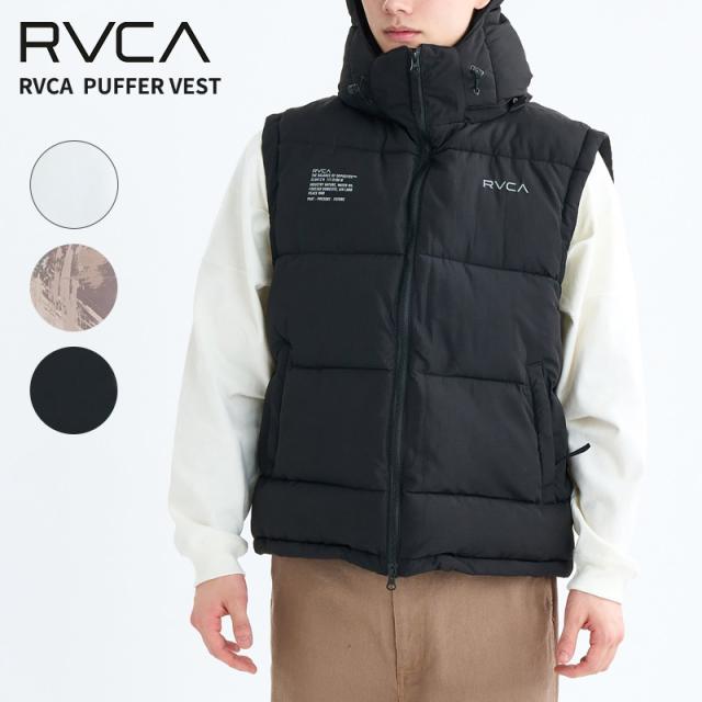 ルーカ メンズ 中綿ベスト RVCA RVCA PUFFER VEST フード付き アウター 2025年秋冬モデル BF042762