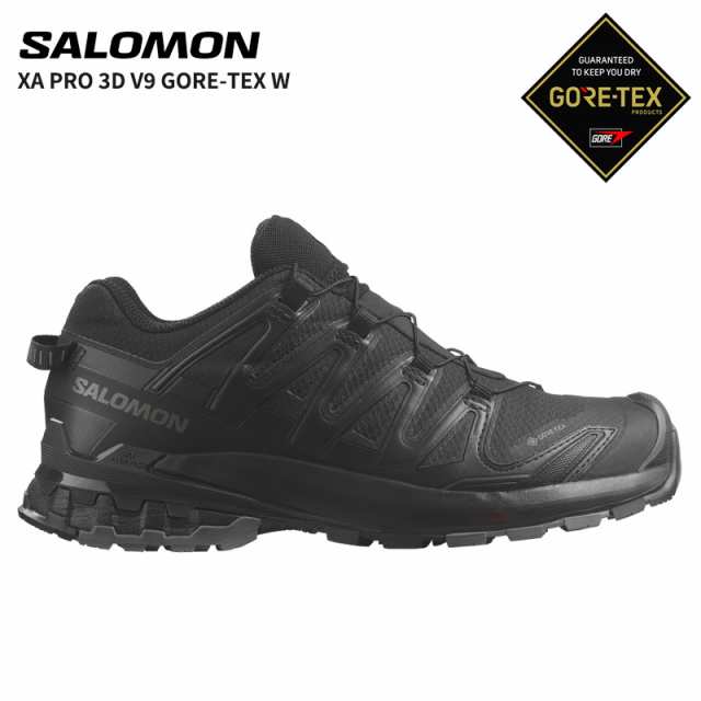 サロモン レディース スニーカー SALOMON XXA PRO 3D V9 GORE-TEX Black / Phantom / Pewter 女性 トレイルランニングシューズ ウィメン