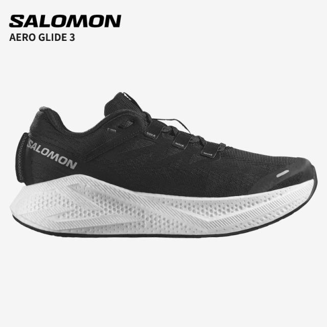 サロモン メンズ 超軽量 ランニングシューズ SALOMON エアロ グライド スリー ブラック 黒 男性 厚底 シューズ L47756700