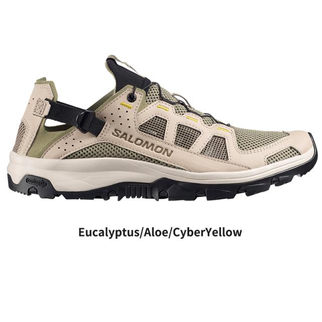 サロモン メンズ 速乾 通気性 ウォーターシューズ SALOMON テックアンフィビアン 5 TECHAMPHIBIAN 5 Eucalyptus / Aloe / Cyber Yellow L49104300