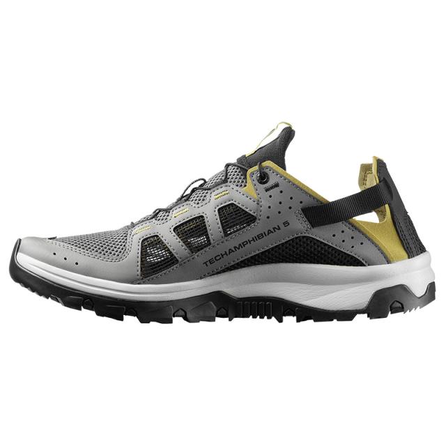 サロモン メンズ 速乾 通気性 ウォーターシューズ SALOMON テックアンフィビアン 5 TECHAMPHIBIAN 5 Castlerock / Willow / Black L49227700