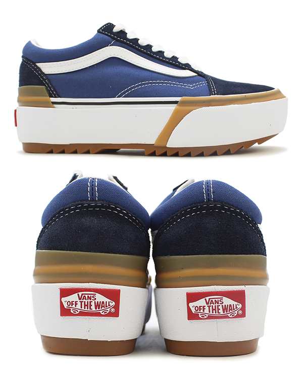 送料無料 バンズ Vans オールドスクール スタックド Old Skool Stacked レディース 厚底スニーカー Navy True White の通販はau Pay マーケット Neo Globe Au Pay マーケット店