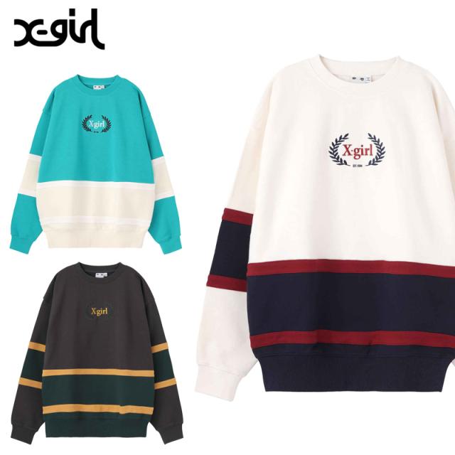 エックスガール X-girl COLLEGE SWEAT TOP クルーネック スウェット レディース 105223012006