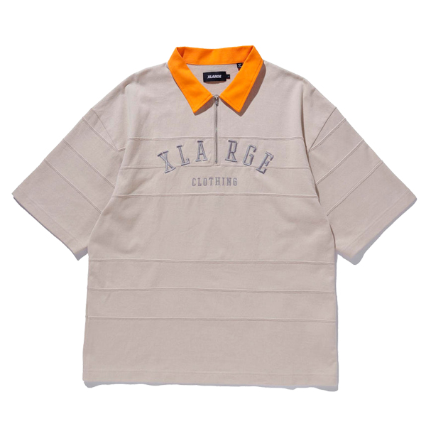 エクストララージ X-LARGE RUGBY ZIP S/S SHIRT ラガーシャツ