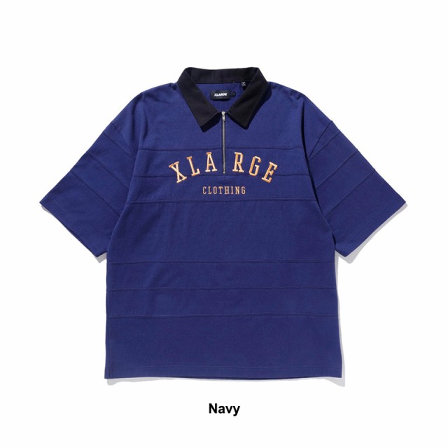 エクストララージ(X-LARGE) RUGBY ZIP S/S SHIRT ラガーシャツ ハーフ