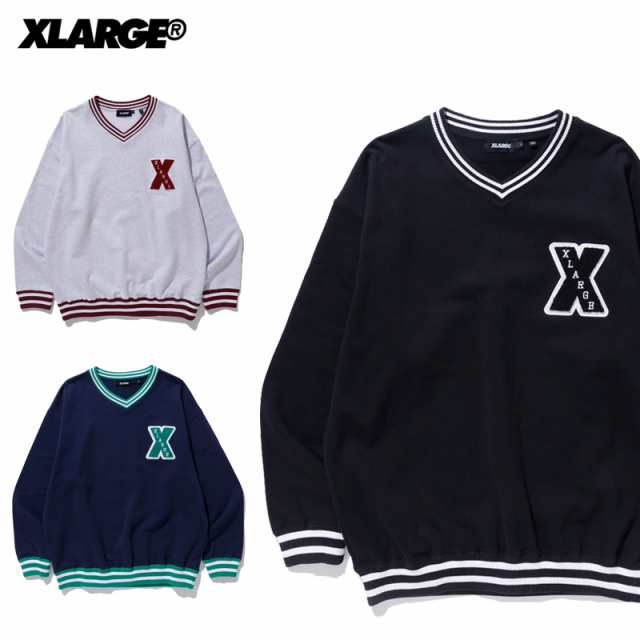 エクストララージ(X-LARGE) X LOGO V NECK SWEAT スウェット トップス