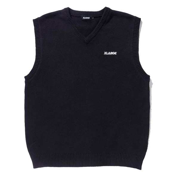 エクストララージ(X-LARGE) STANDARD LOGO KNIT VEST ニット ベスト