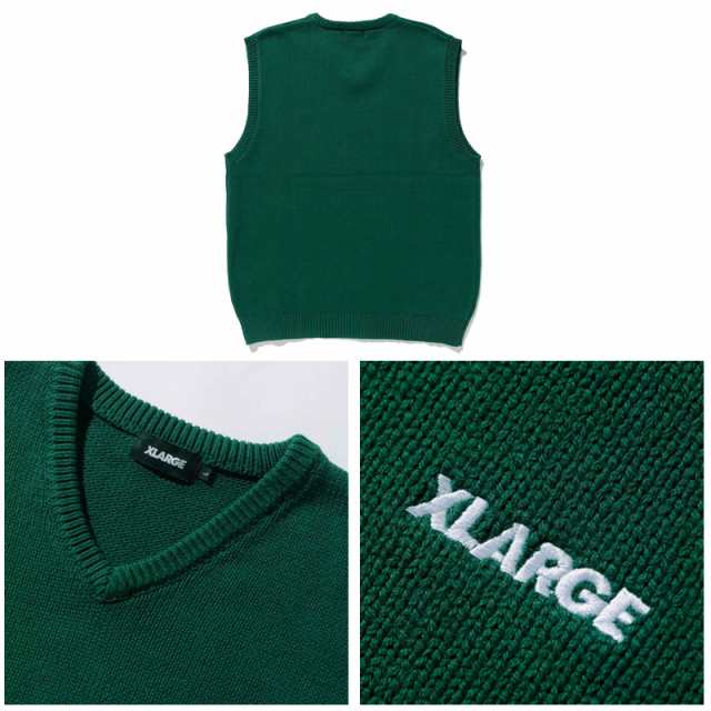 エクストララージ(X-LARGE) STANDARD LOGO KNIT VEST ニット ベスト