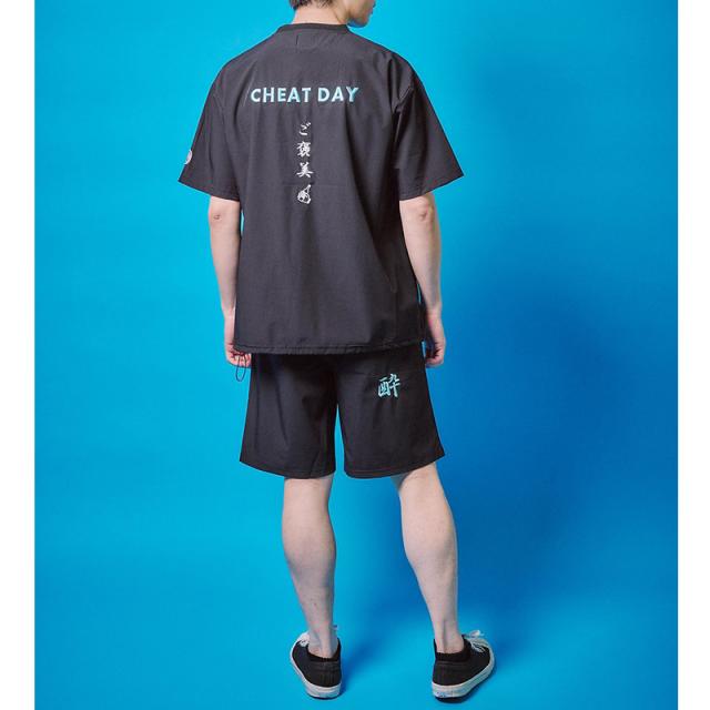 ヨイドレ ユニセックス セットアップ 刺繍 YOIDORE チートデイ セットアップ ショートパンツ ルームウェア 825600 ヨイドレ ユニセックス セットアップ 刺繍 YOIDORE チートデイ