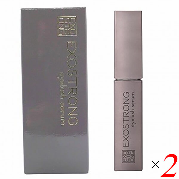 アイケア EXOSTRONG eyelash serum 3mL エクソストロング アイラッシュセラム 3ml 2本セット 送料無料の通販は